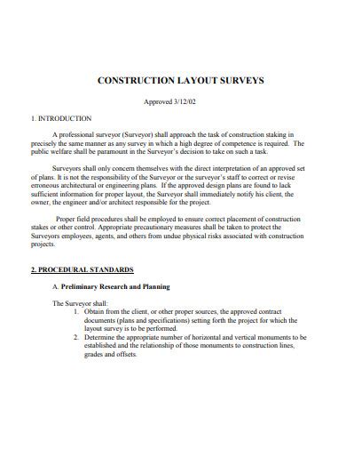 basic construction survey.